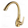 Змішувач кухоний Luxor Apollo Beste Gold золотий exclusive + висувний ізлив з лійкою / перемикання під душ