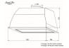 Luxor Stolz 60 LED 1450 m3 BK Sensor LED + пульт управління, скляний фасад, чорне скло, чорна