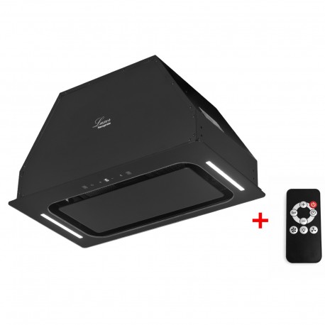 Luxor Stolz 60 LED 1450 m3 BK Sensor LED + пульт управління, скляний фасад, чорне скло, чорна