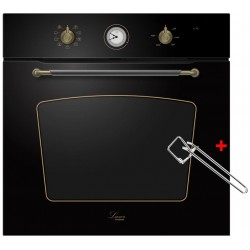 Luxor RPL 60 BL Classico UNIQUE Mexanic AN 3 скла дверей + прихватка в подарунок, ретро антрацит, чорний