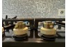 Варильна поверхня газова Luxor Gold Vintage 60 Emaille Turbo Wok Italy BK + кругла підставка Wok у подарунок,чорна